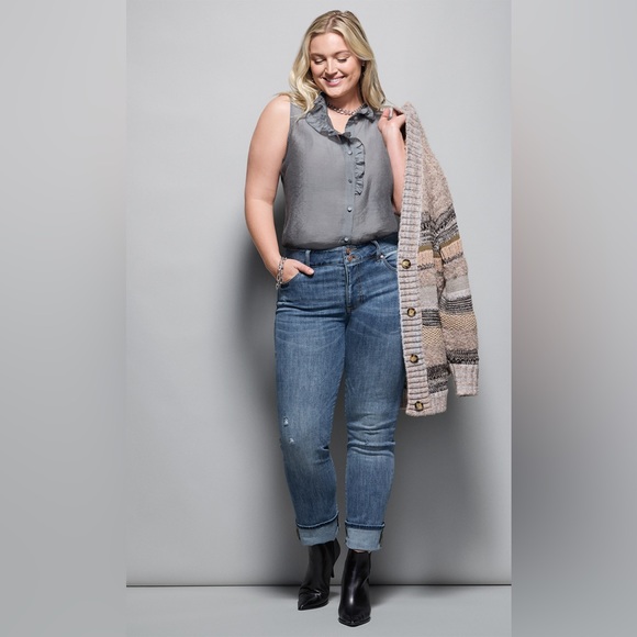 cabi NWT Cinch Straight Jeans, Vintage Blue, size 10, Fall 23 - Picture 5 of 9